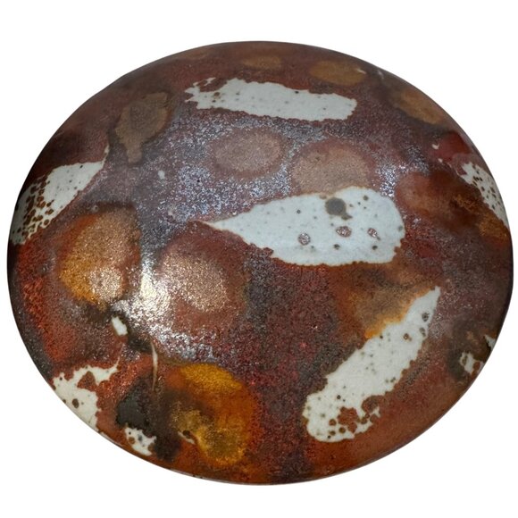 Studio Art Pottery Signed Bunny McBride Stoneware 2 Pc Jar Glazed Speckles RARE - Picture 10 of 16